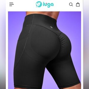 Women's Black High-Waisted Shorts